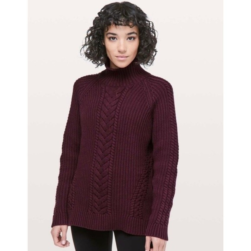 NEW Lululemon Bring The Cozy Chunky Cable Knit Pullover Sweater